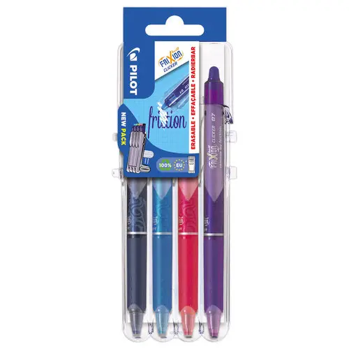 4 Stylos-billes gel effaçables  Frixion Ball - assortis - PILOT