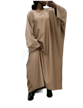 Abaya camel over size (36-52) coupe kimono