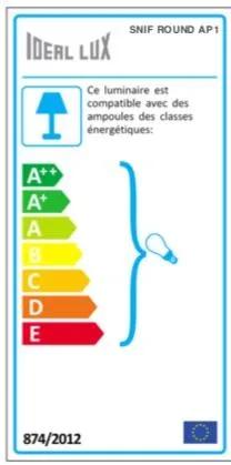 Applique extérieure bidirectionnelle Ideal lux Snif Blanc Aluminium