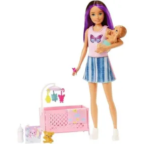 Barbie®-Skipper Baby-Sitter-Coffret poupée et accessoires HJY33 rose - Barbie