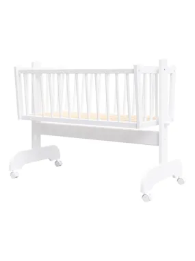 Berceau bébé - EMILIE - 90x40 cm - Matelas Inclus - Blanc