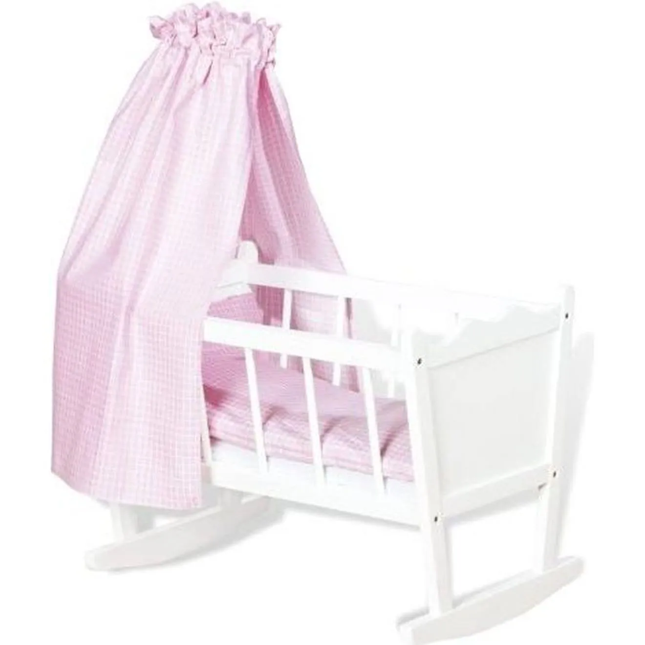 Berceau pour poupée Merle - PINOLINO - Hêtre massif non-traité - Rose et rouge - A partir de 3 ans rose - Pinolino