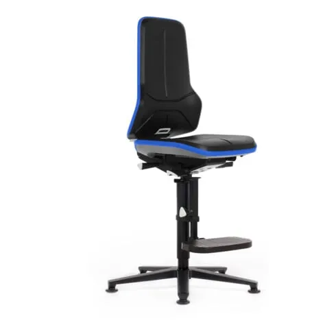 bimos Neon chaise haute mousse PU Flexband bleu assise 590-870 mm technique synchrone
