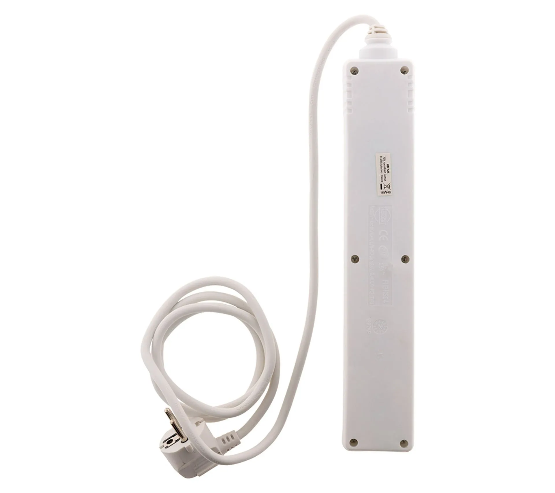 Bloc 4x 16a Avec Interrupteur Parafoudre + Parasurtenseur - Blanc - Zenitech