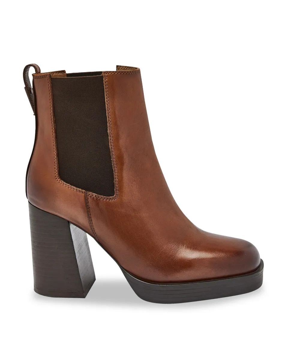 Boots chelsea femme à talon VANILLA  CAMEL |  Les Tropeziennes par M. Belarbi