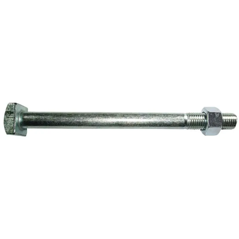 Boulon tête carrée acier zingue blanc