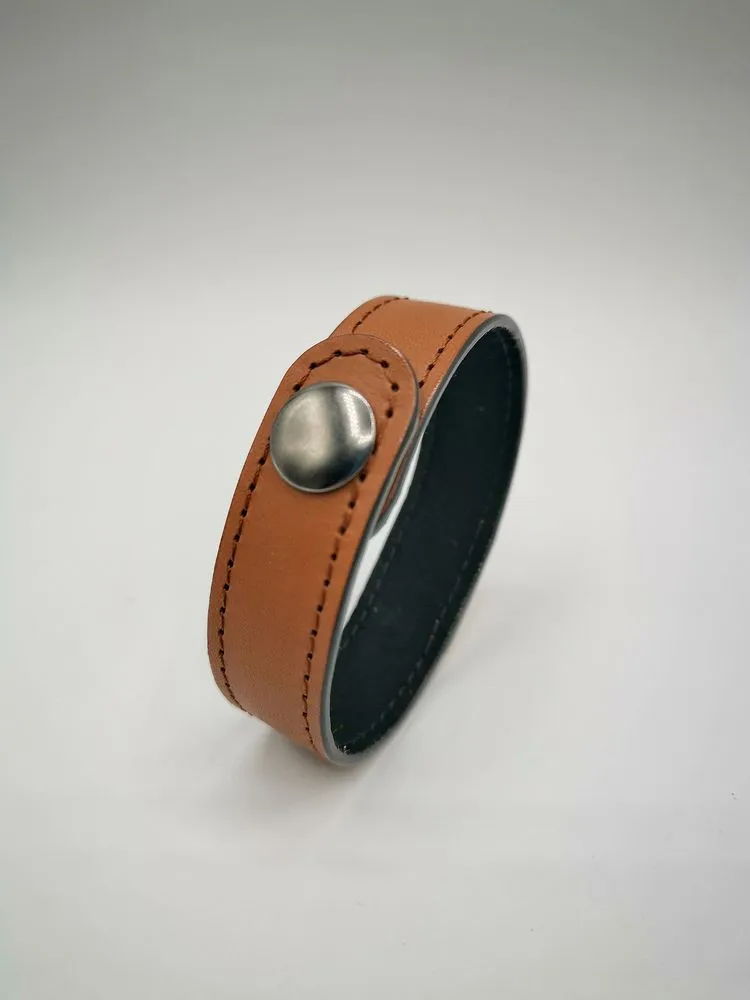 Bracelet Lily Sam en cuir camel - Nodie’s - Marques de France