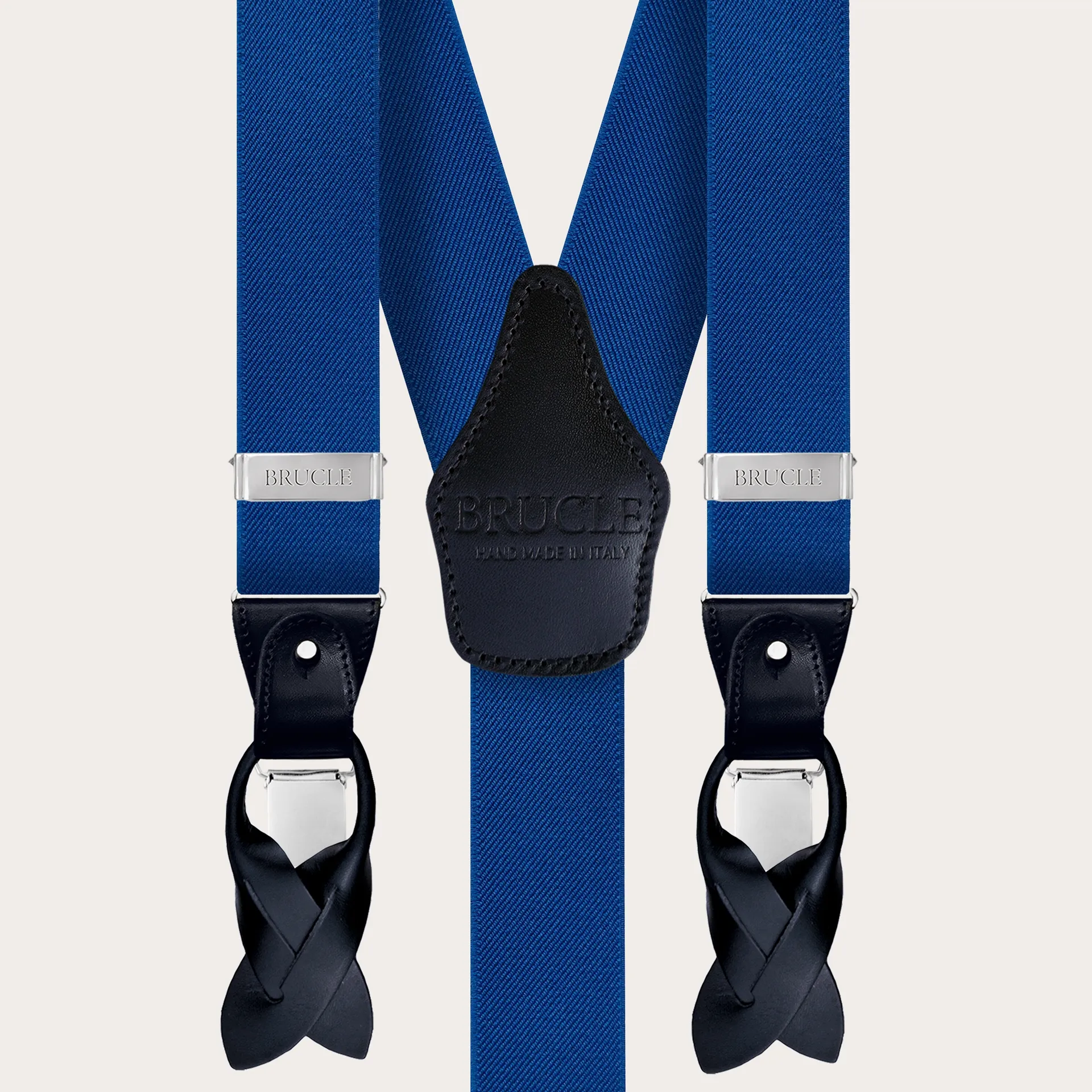 Bretelles élastiques bleu royal double usage | BRUCLE