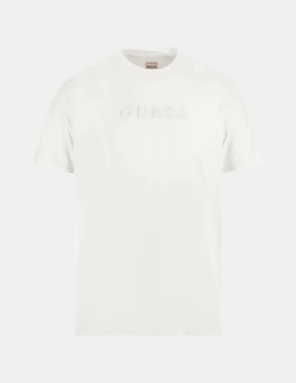Camiseta GUESS con Logo Bordado Blanco Hombre