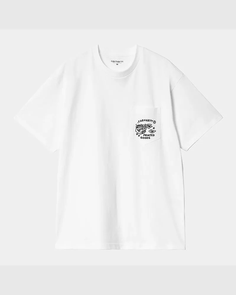 Carhartt WIP Tee - Fragments Pocket - White / Black
