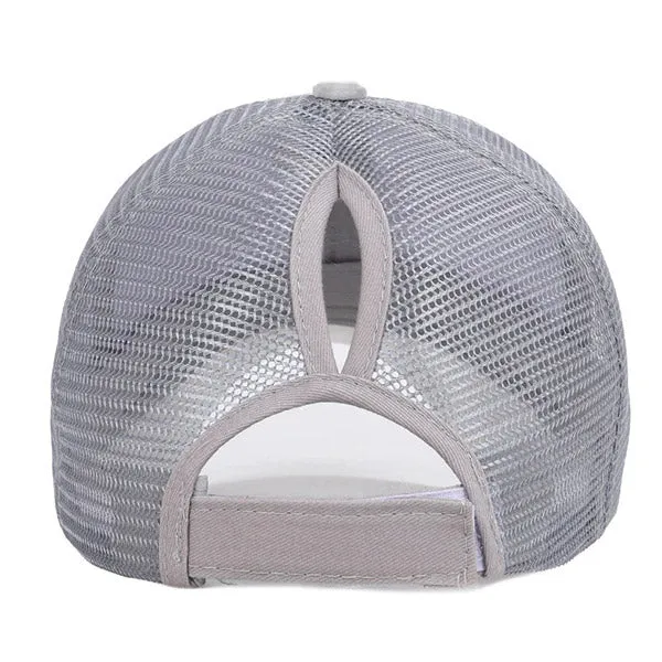 Casquette Camouflage Grise Queue-de-cheval