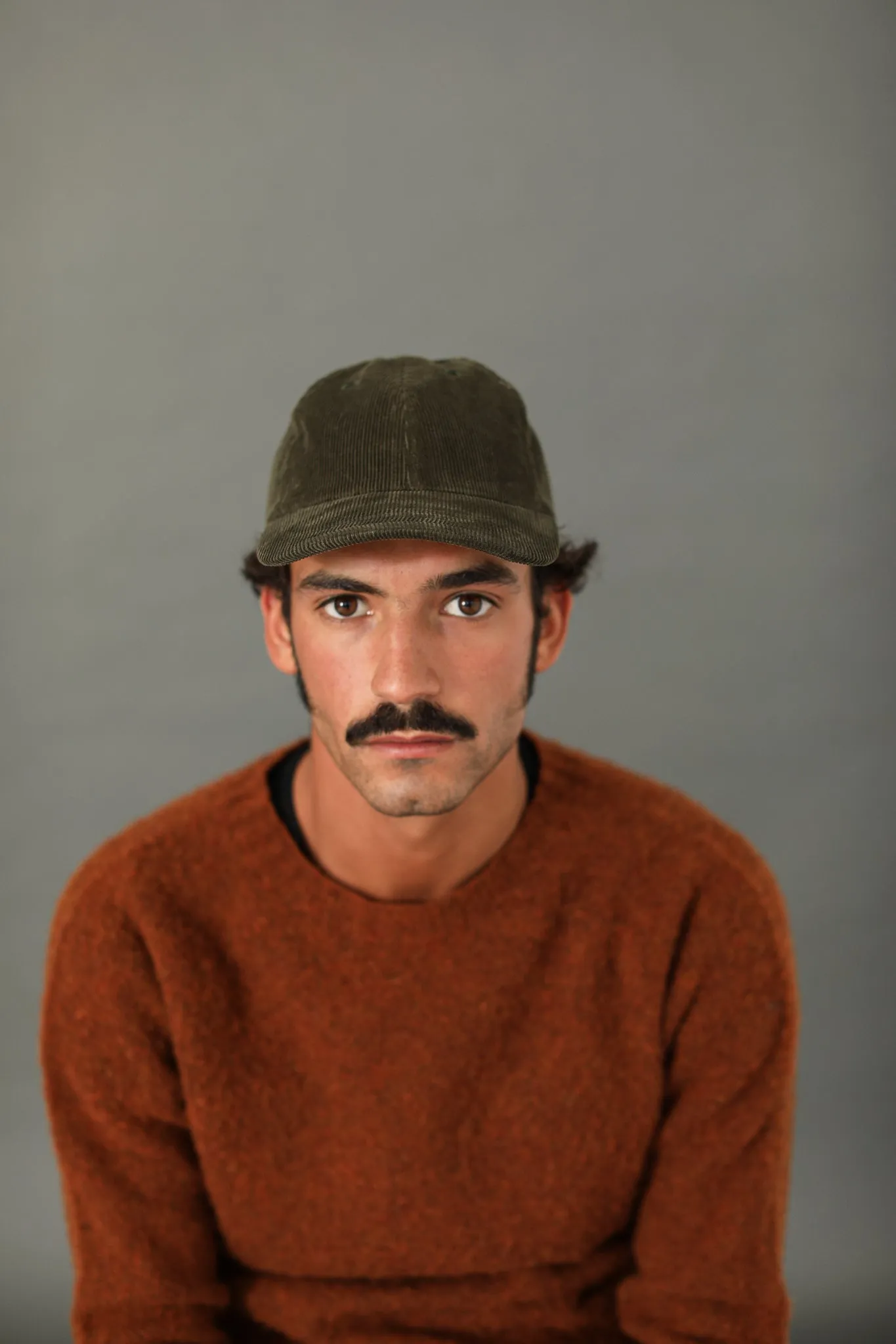 Casquette en Velours Khaki