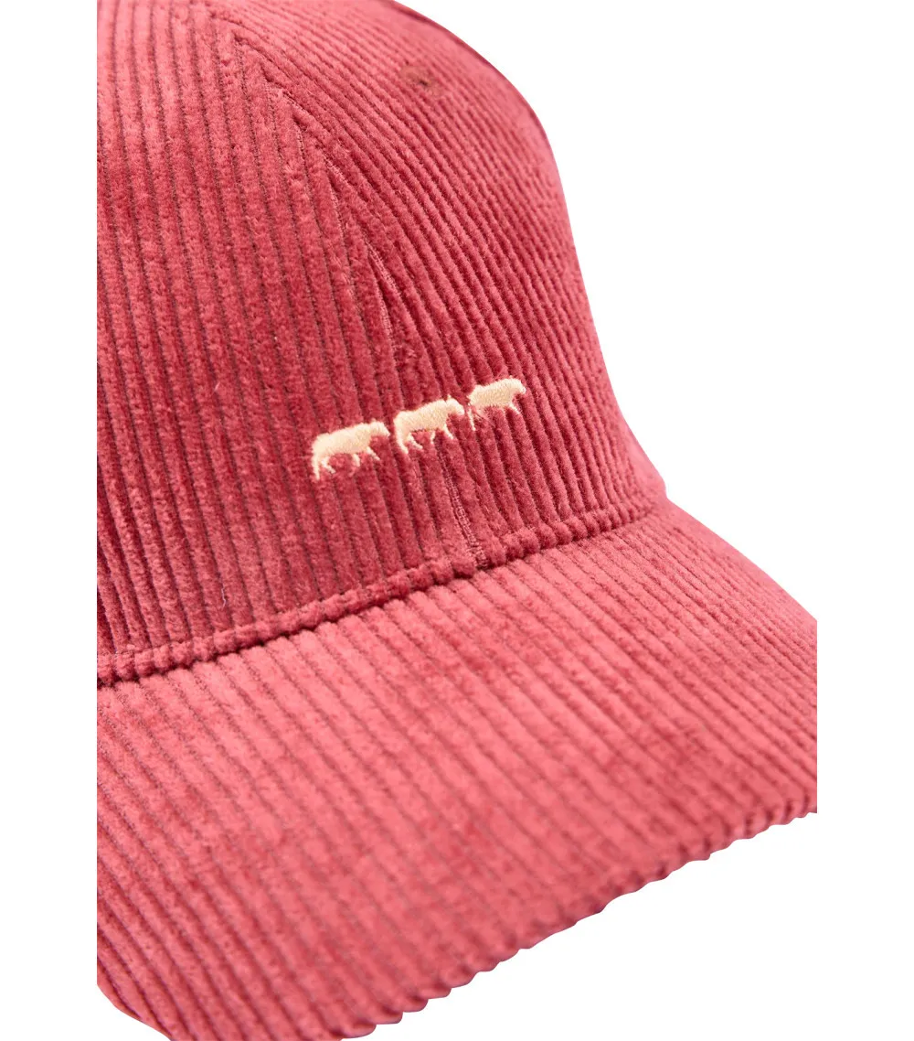 Casquette Mise au Green coton biologique  rose côtelé