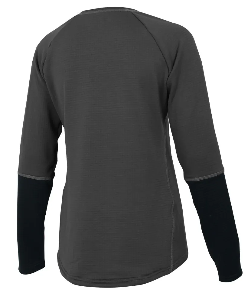 Chandail Isolant RIDGE | Polartec Power grid | Femme | Charcoal/Noir