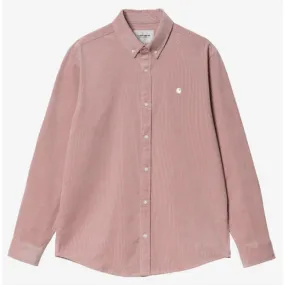 CHEMISE CARHARTT Wip MADISON VELOUR GLASSY PINK