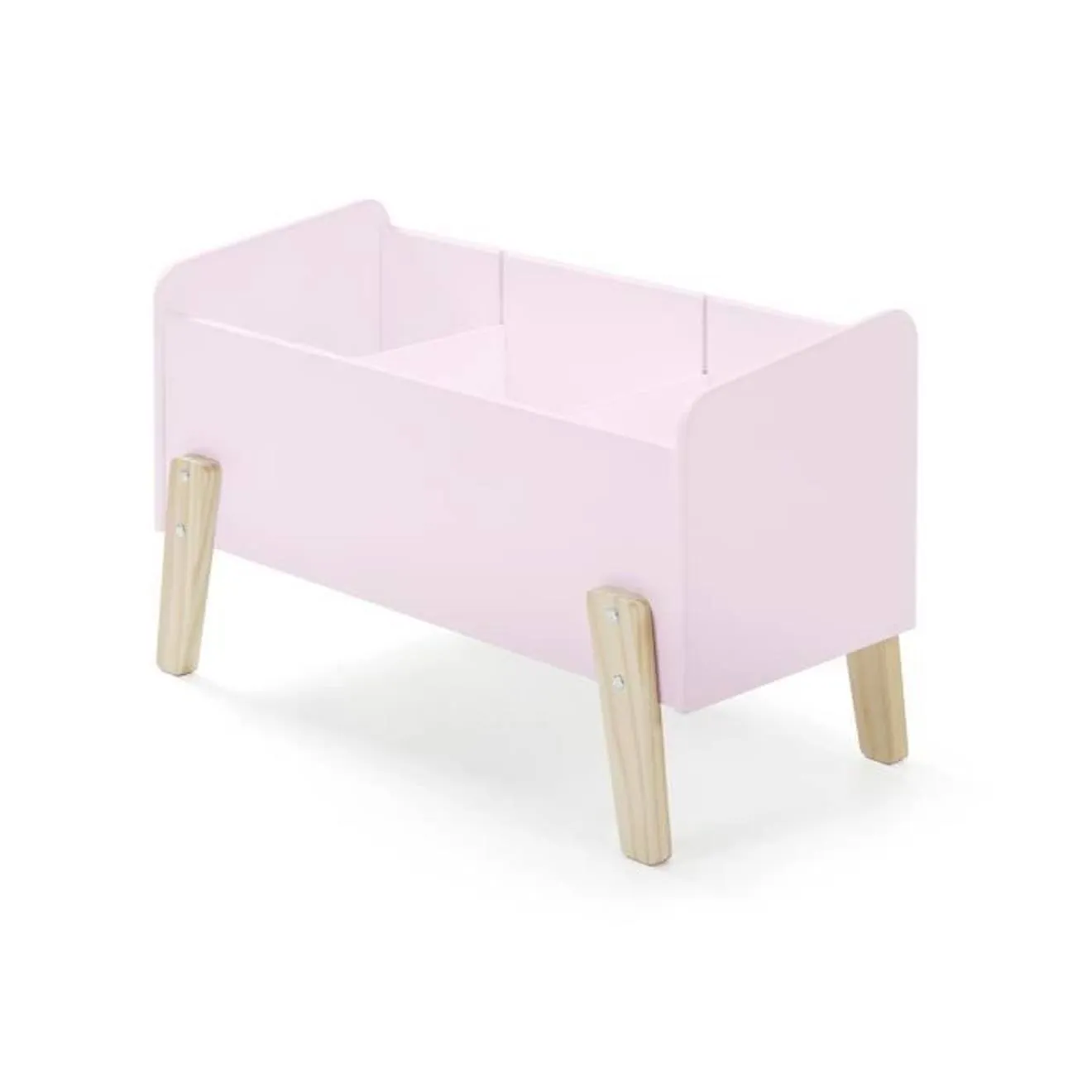 Coffre à jouets - KIDDY - Rose - MDF laqué - Rangement enfant beige - Kiddy