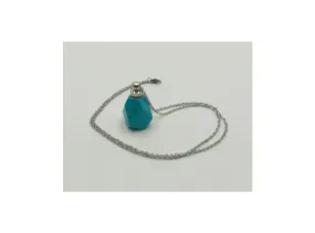 Collier bouteille de parfum turquoise
