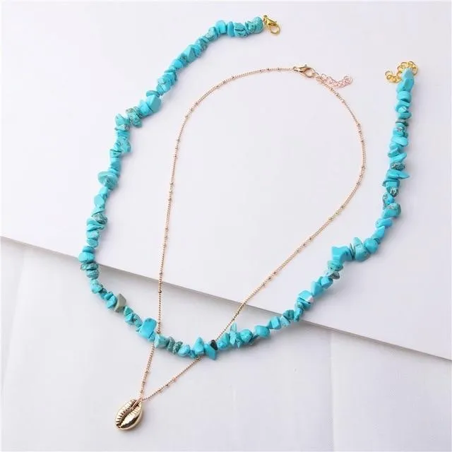 Collier Surf - Turquoise (2pcs)