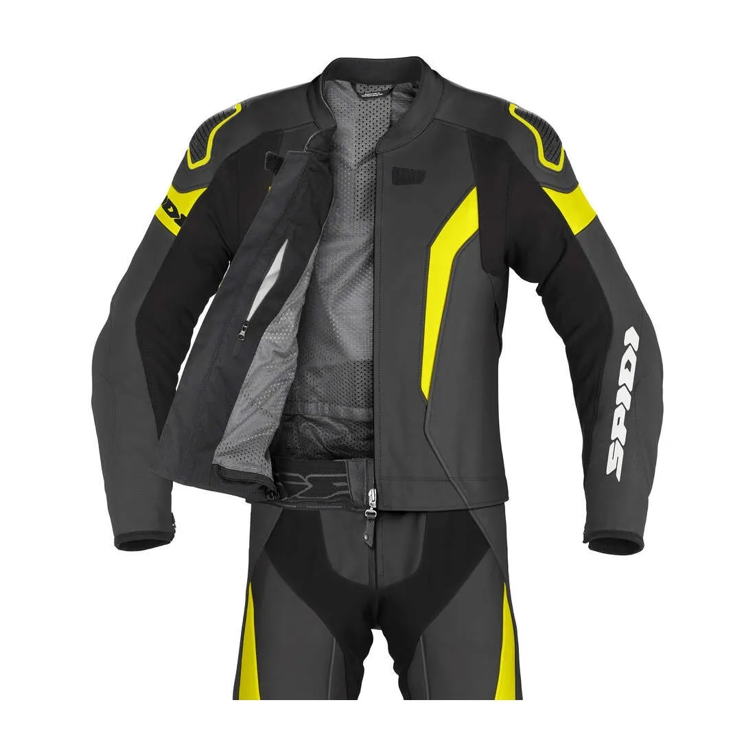 Combinaison Spidi Laser Touring noire jaune fluo