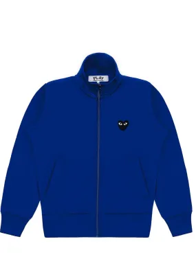 Comme des Garons PLAY - Sweatshirt zippé - Grand coeur au dos - AZ-T256 - Bleu et Noir