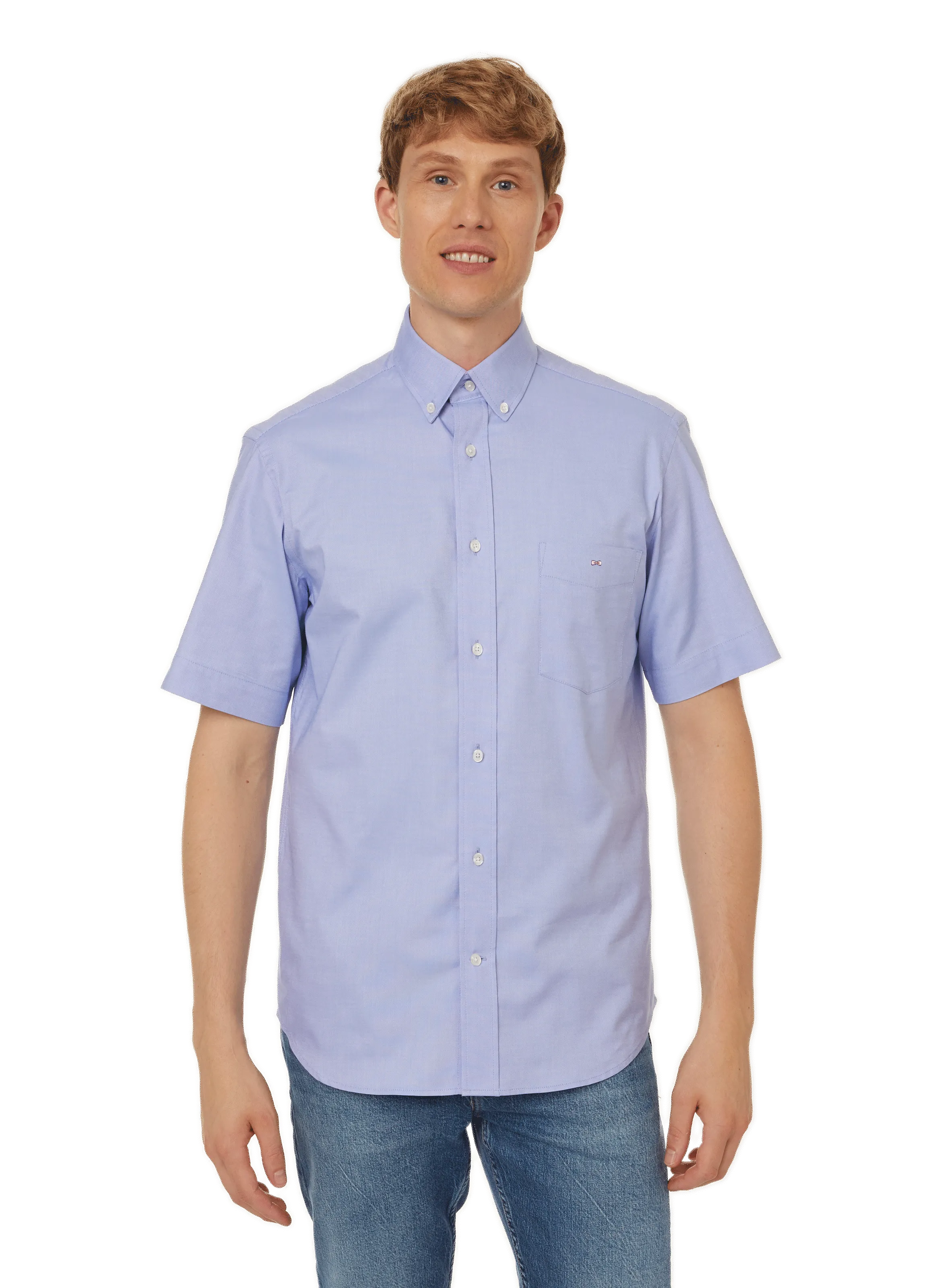 EDEN PARK  Chemise à manches courtes en coton - Bleu