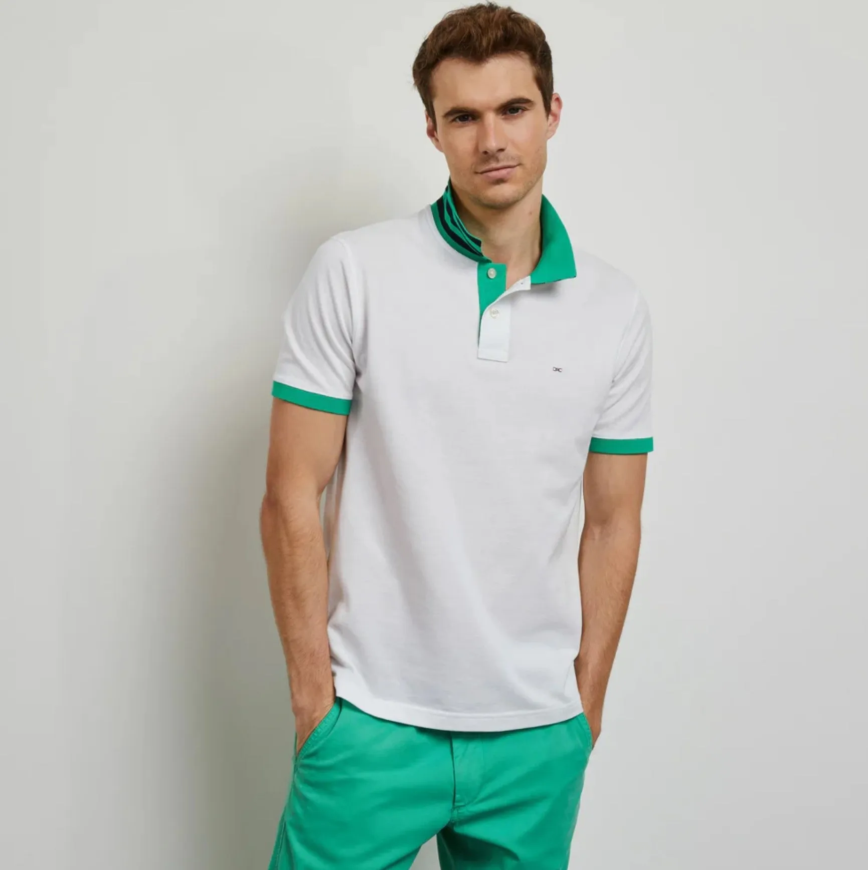 EDEN PARK POLO Blanc col vert
