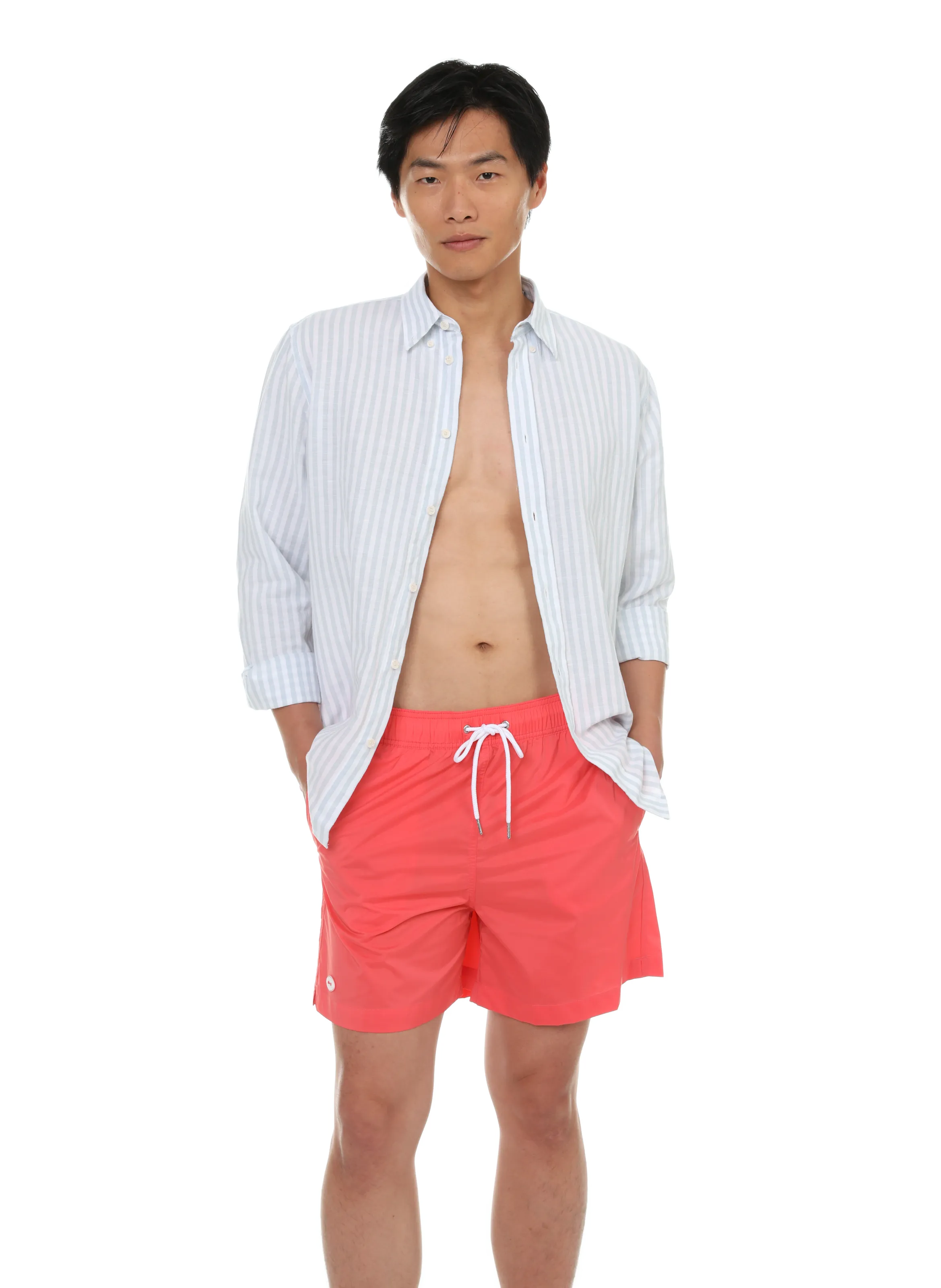 EDEN PARK  Short de bain uni - Orange