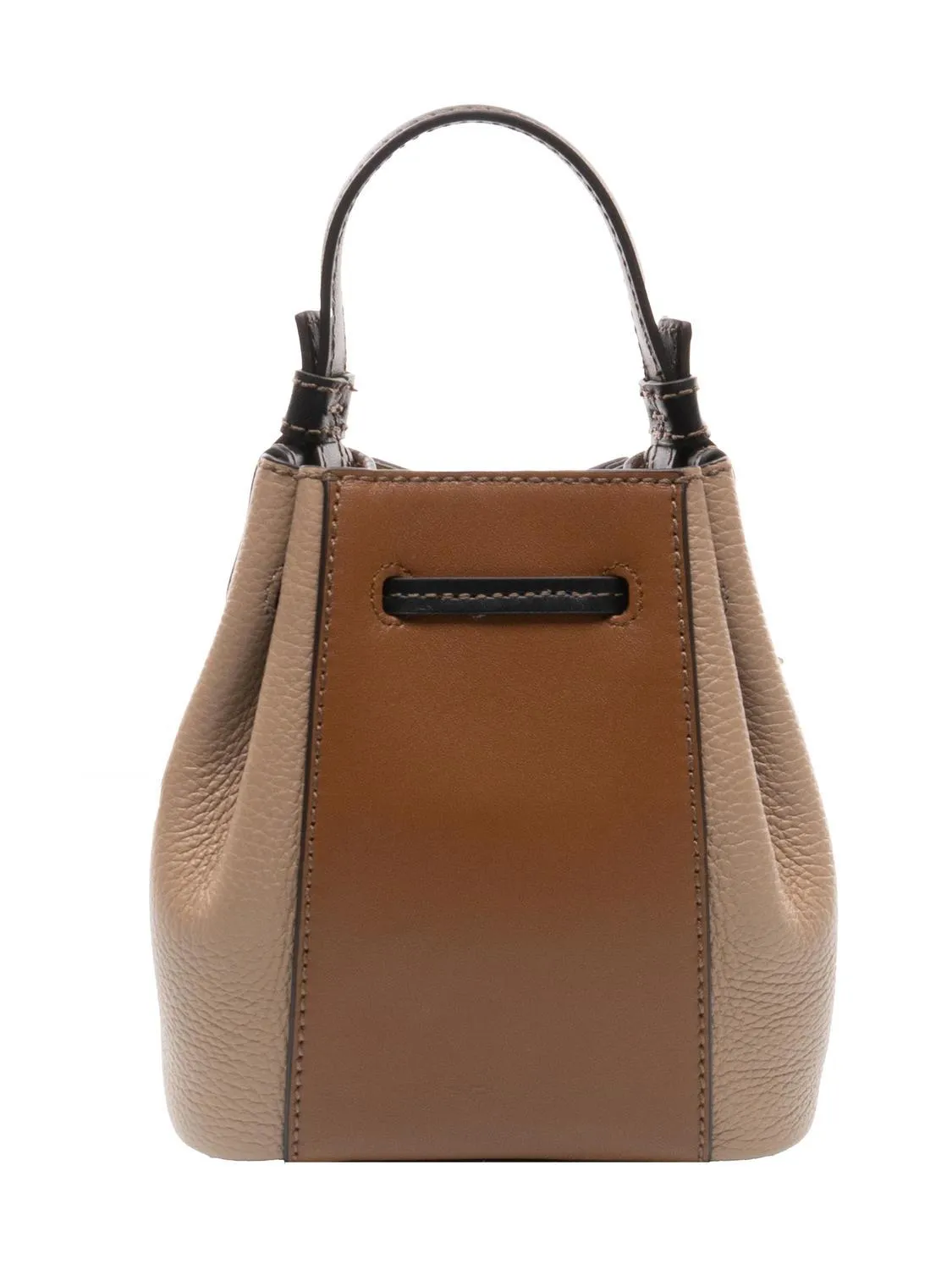 Furla Miastella Mini Seau En Cuir Grège+Cognac H+Noir - Achetez À Prix Outlet!