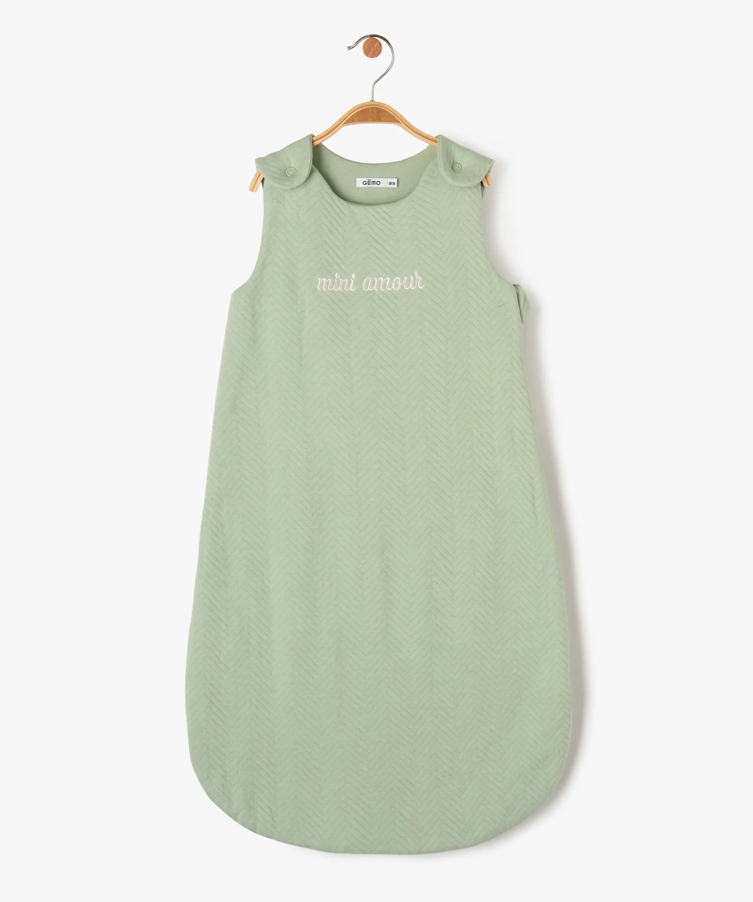 gigoteuse avec message brode bebe tog 2 vert turbulettes gigoteuses et nids dange