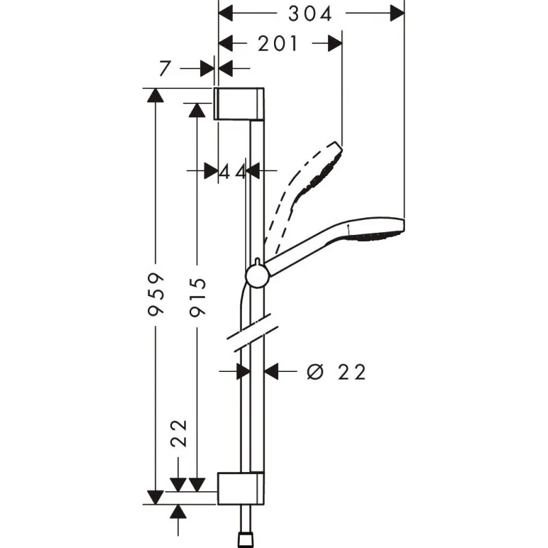 Hansgrohe Croma Select S Multi/U'Crometta 900mm: 26570400.