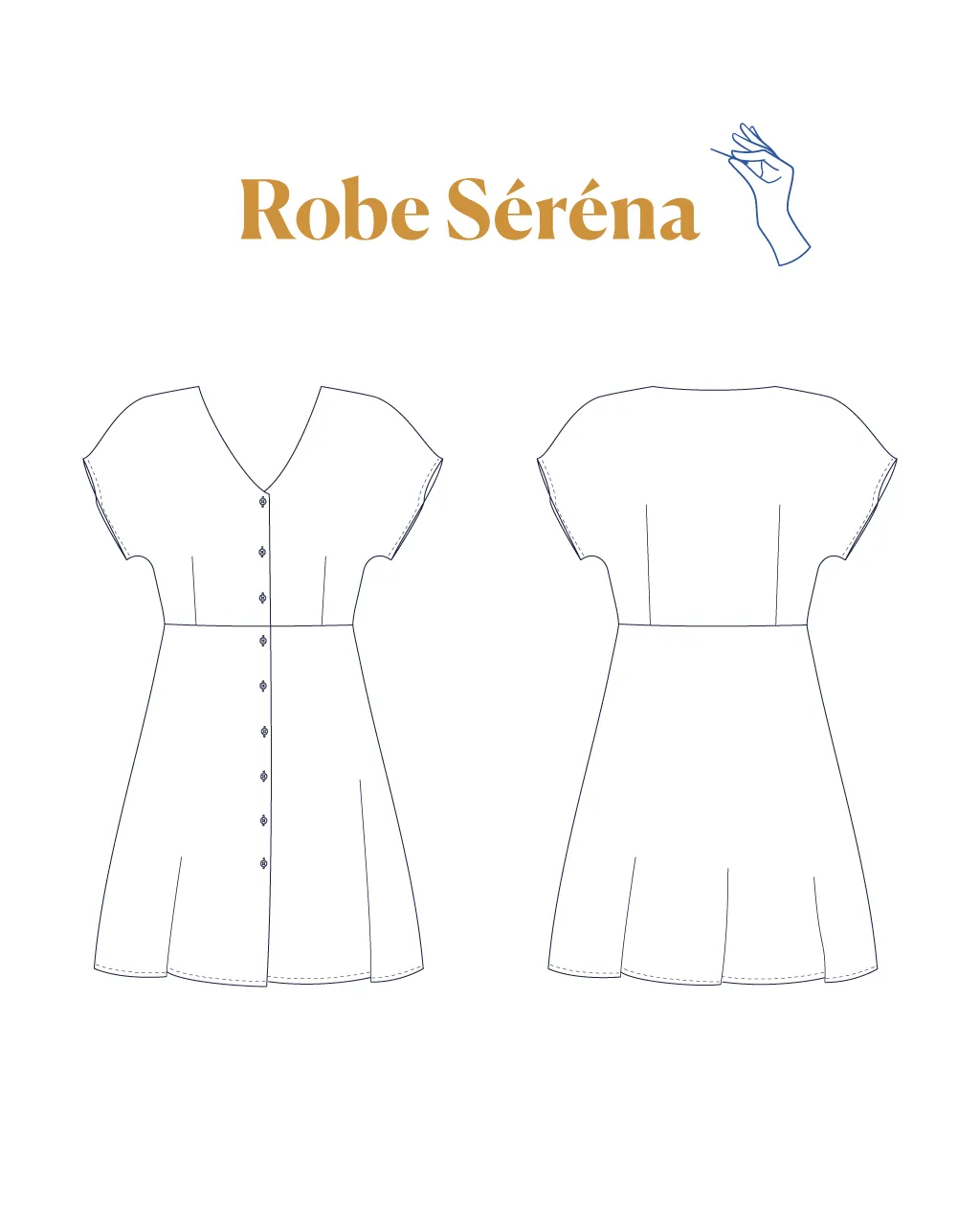 Kit robe Serena- bleu marine