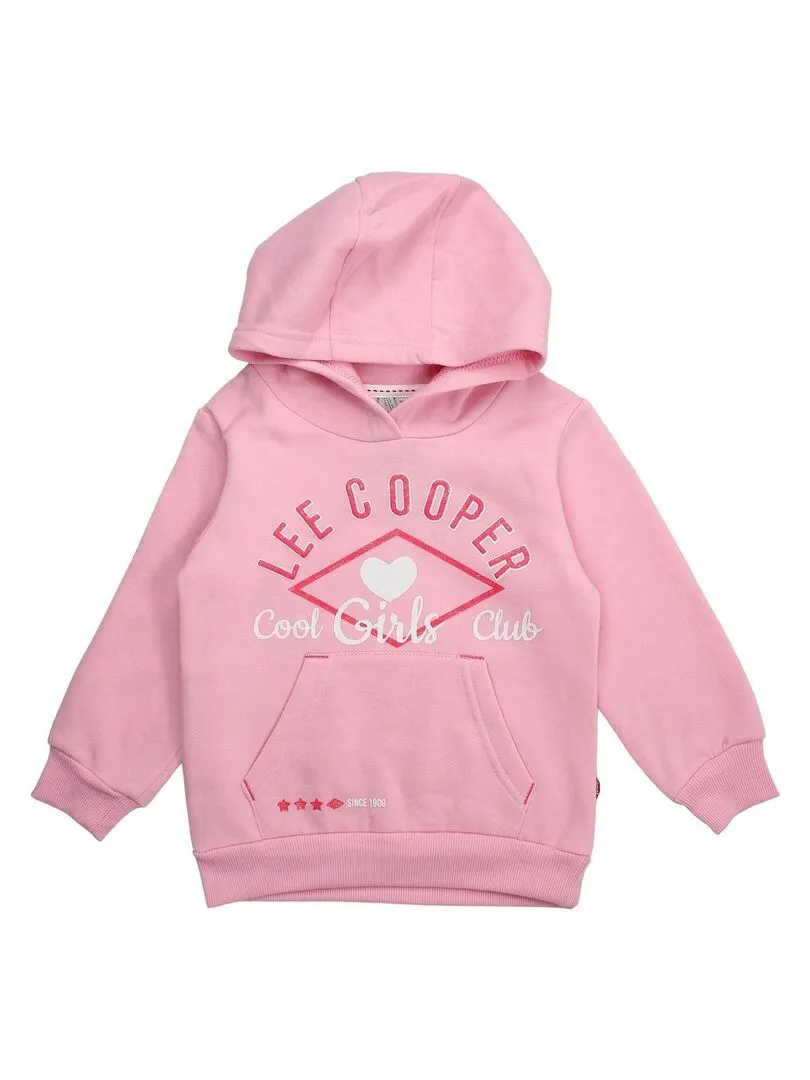 Lee Cooper - Sweat fille imprimé logo - Rose