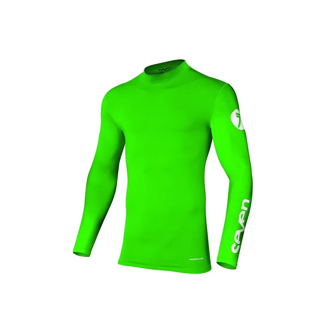 Maillot Seven mx Zero compression vert fluo