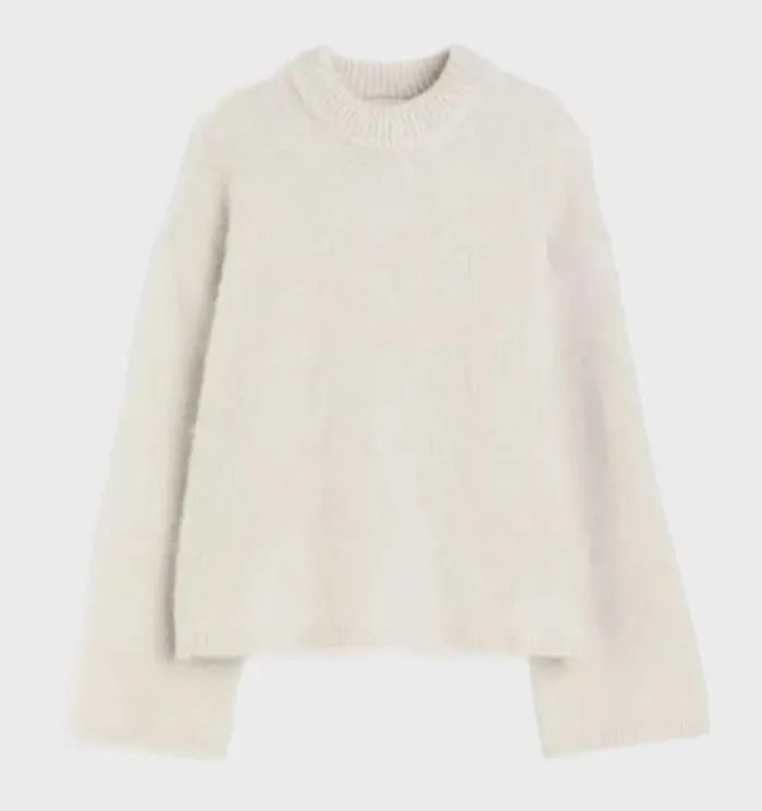 Mira - Pull léger en laine, nylon et polyester à col rond pour une tenue décontractée