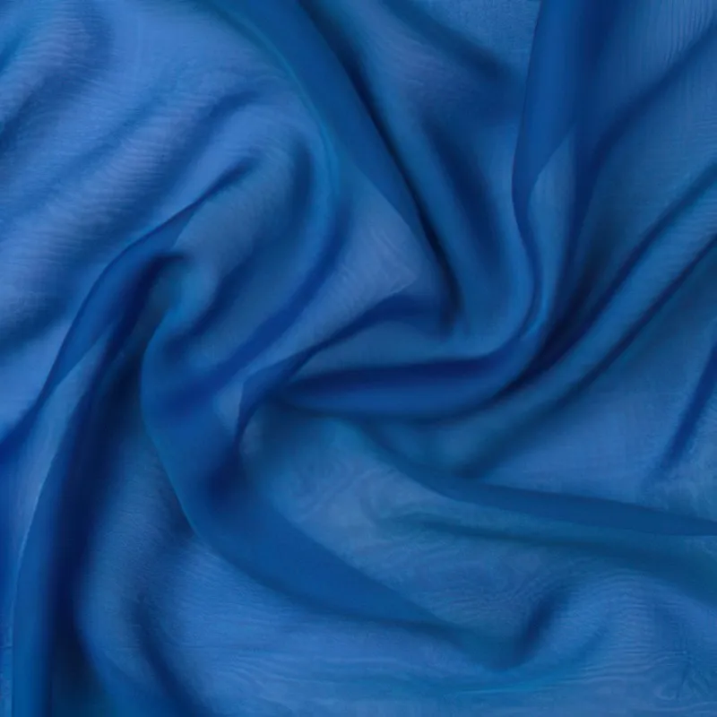 Mousseline Changeante Bleu/Turquoise