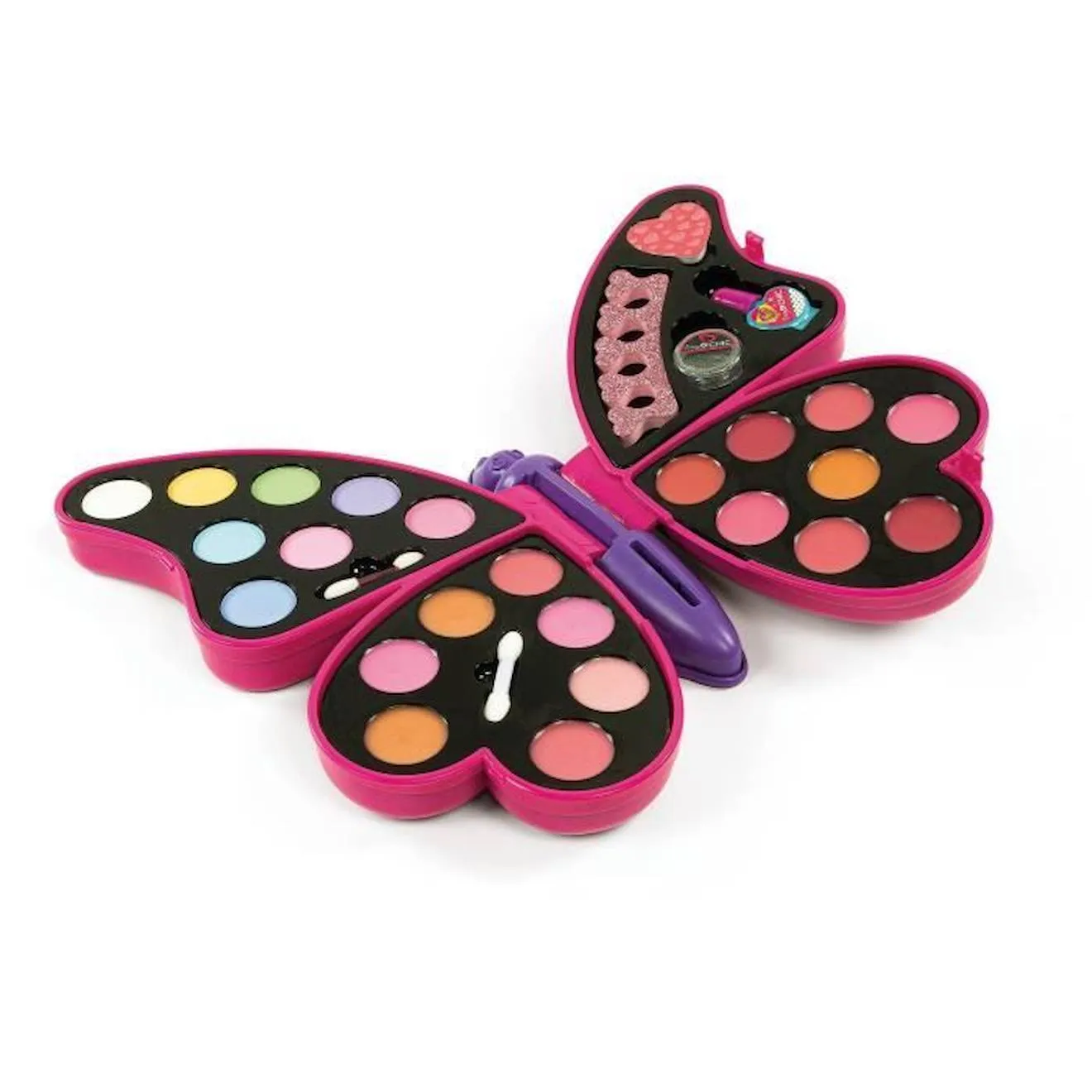 Palette de maquillage papillon - Clementoni - Fards à paupières, rouges à lèvres, vernis à ongles rose - Baby born
