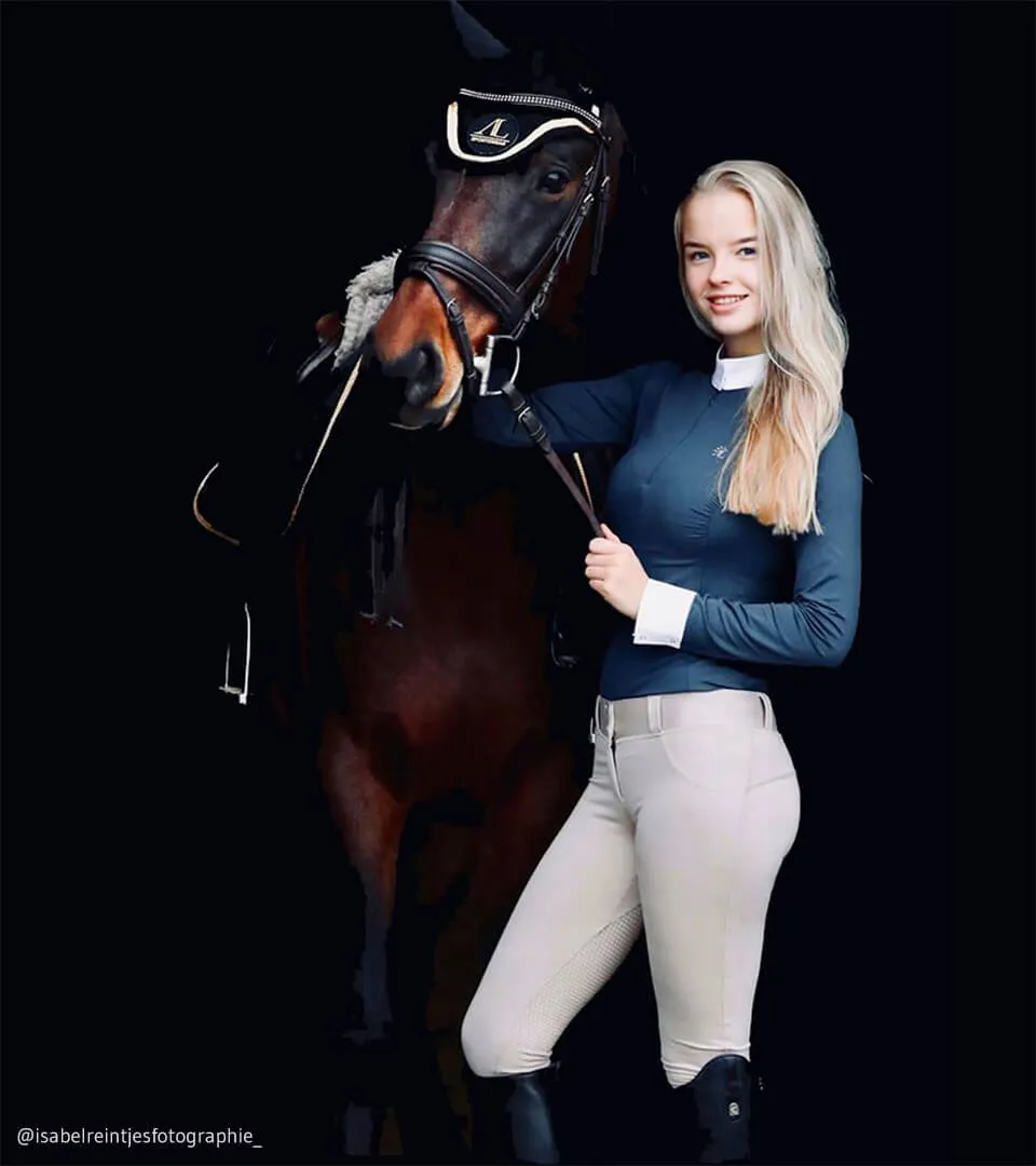 Pantalon d'équitation Full Grip Good Vibes Beige Nacré