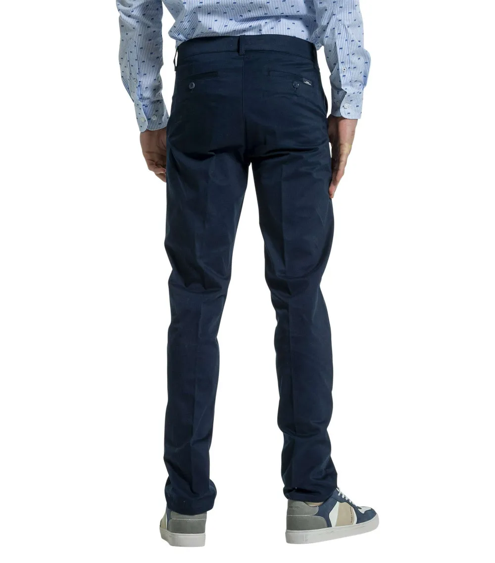 Pantalon Mise Au Green coton mélangé  marine