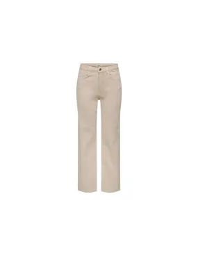 Pantalon Only juicy Wide Leg Rea Ecru Femme