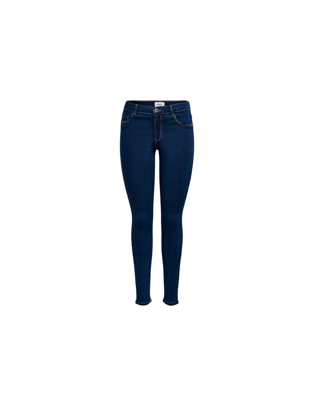 Pantalon Only Onlrain Reg Skinny Dark Dark Blue Denim Femme