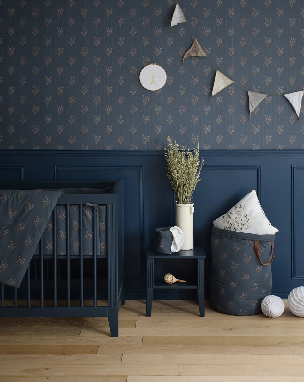 Papier peint Madeleine Bleu Prestige - Maison Charlotte