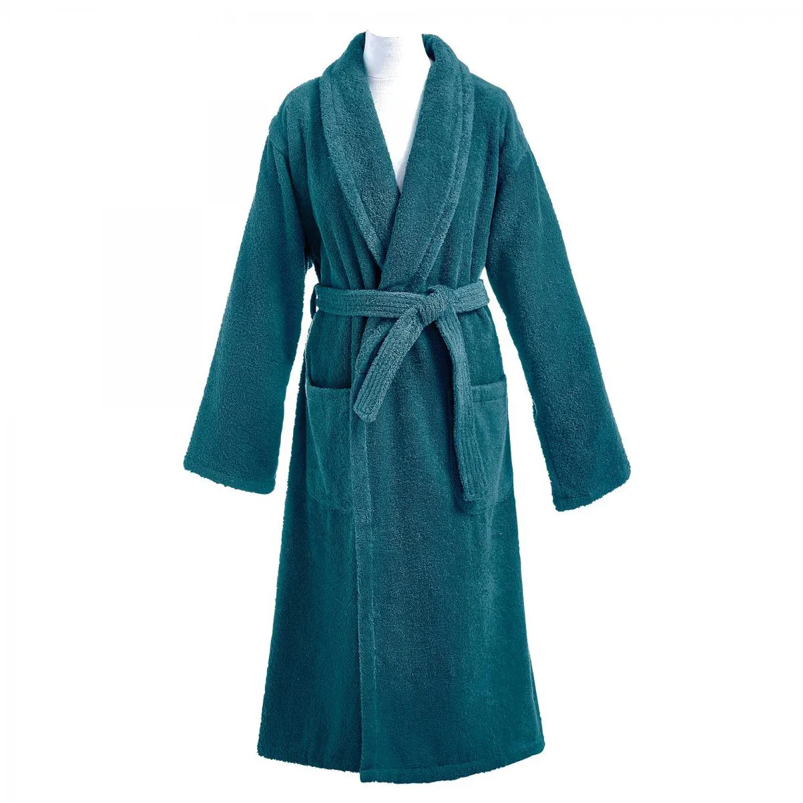 Peignoir de bain coton Aqua - Vert Émeraude | Peignoir 3 SUISSES