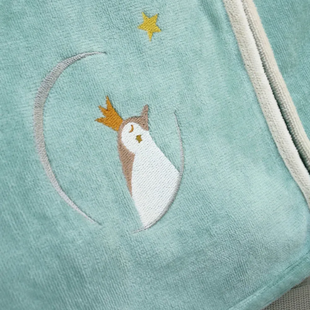 Peignoir enfant personnalisé Pingouin Vert