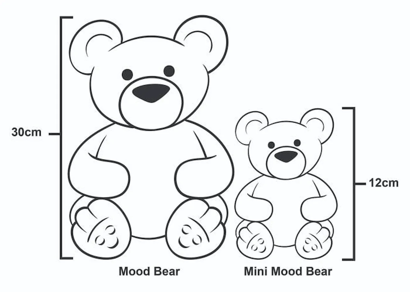 Peluche des émotions Ours Triste - Grand bleu - Mood Bears