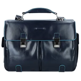 Piquadro Blue Square Porte-documents en cuir 43 cm Compartiment pour ordinateur portable