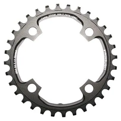 PLATEAU VTT 4BRA D.94 POUR SRAM X01 STRONGLIGHT 32DTS MONO NOIR ALU 7075 11V. - EPAISSEUR 5mm
