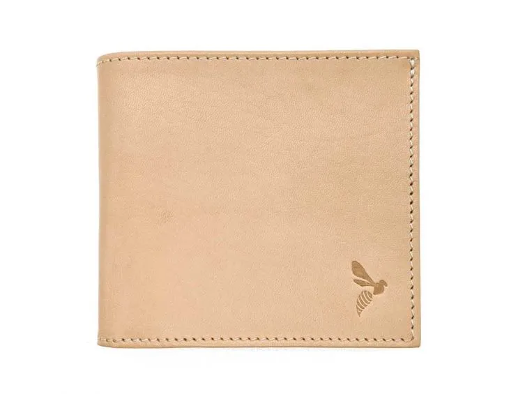 Porte-cartes à l'italienne "Luxe" tout cuir nude 6 Cartes - PM-011-01 