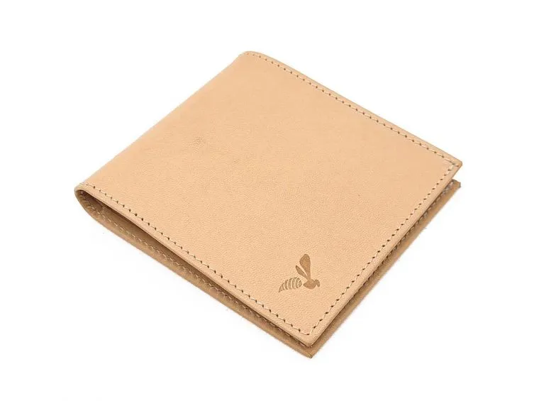 Porte-cartes à l'italienne "Luxe" tout cuir nude 6 Cartes - PM-011-01 