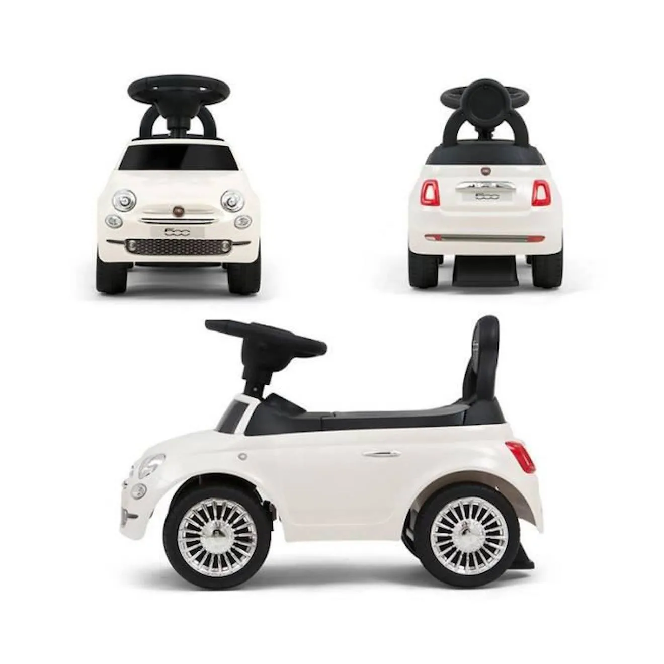 Porteur pour bébé Milly Mally Fiat 500 Rose - Jouet premier âge pour l'équilibre et la coordination - 12-36 mois rose - Mill