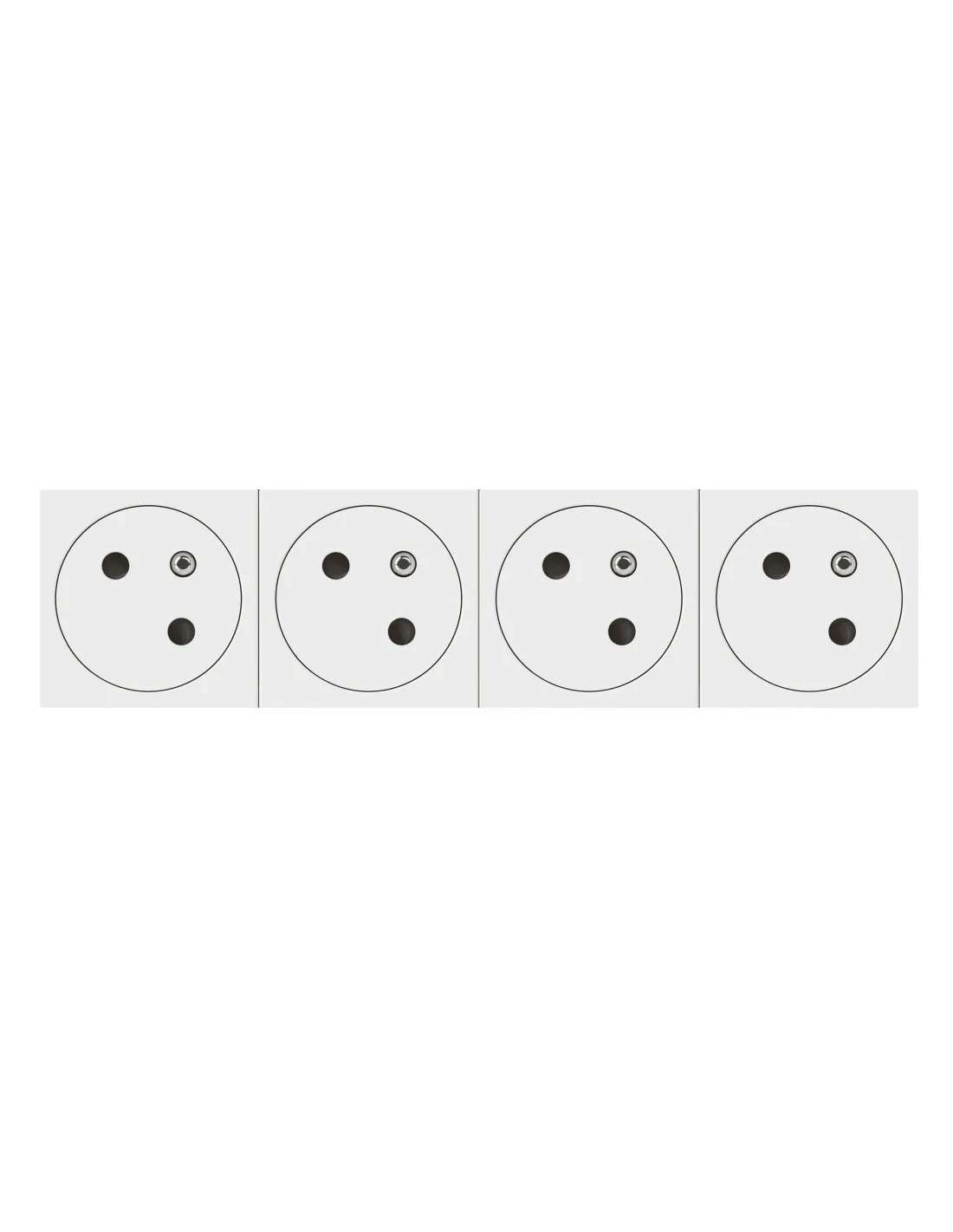 Prise 4x2P+T Surface Mosaic Link à raccordement latéral 8 modules blanc LEGRAND 077144L